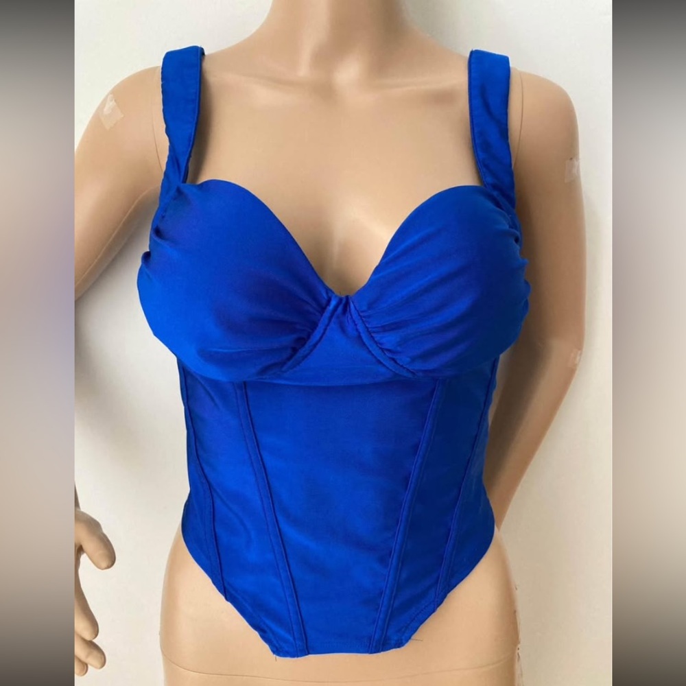 SHEIN royal blue bustier top
